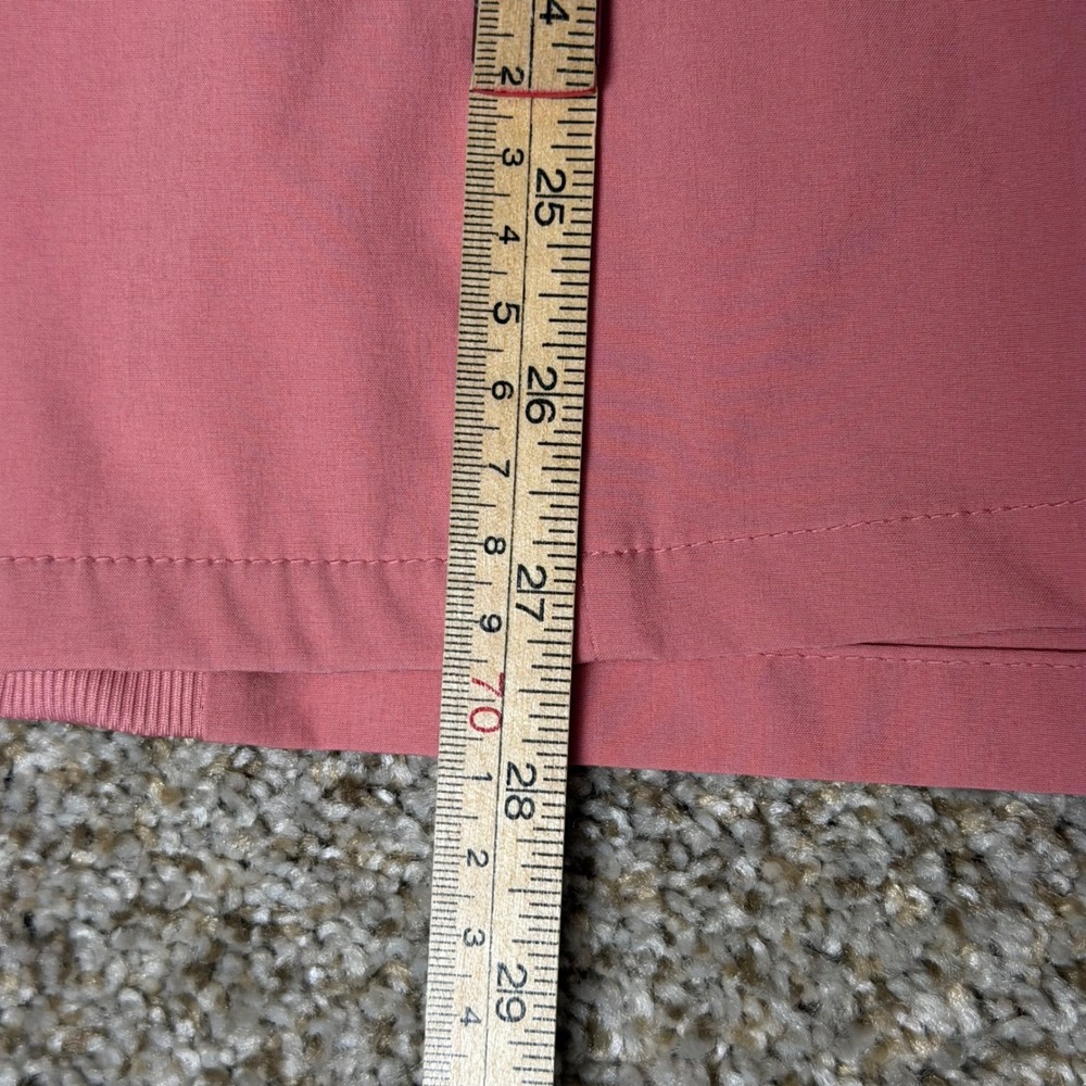 Hanes Comfort Fit Womens Scrub Set Large Rose Pink V-Neck Top Jogger Pants L/G - Picture 12 of 13